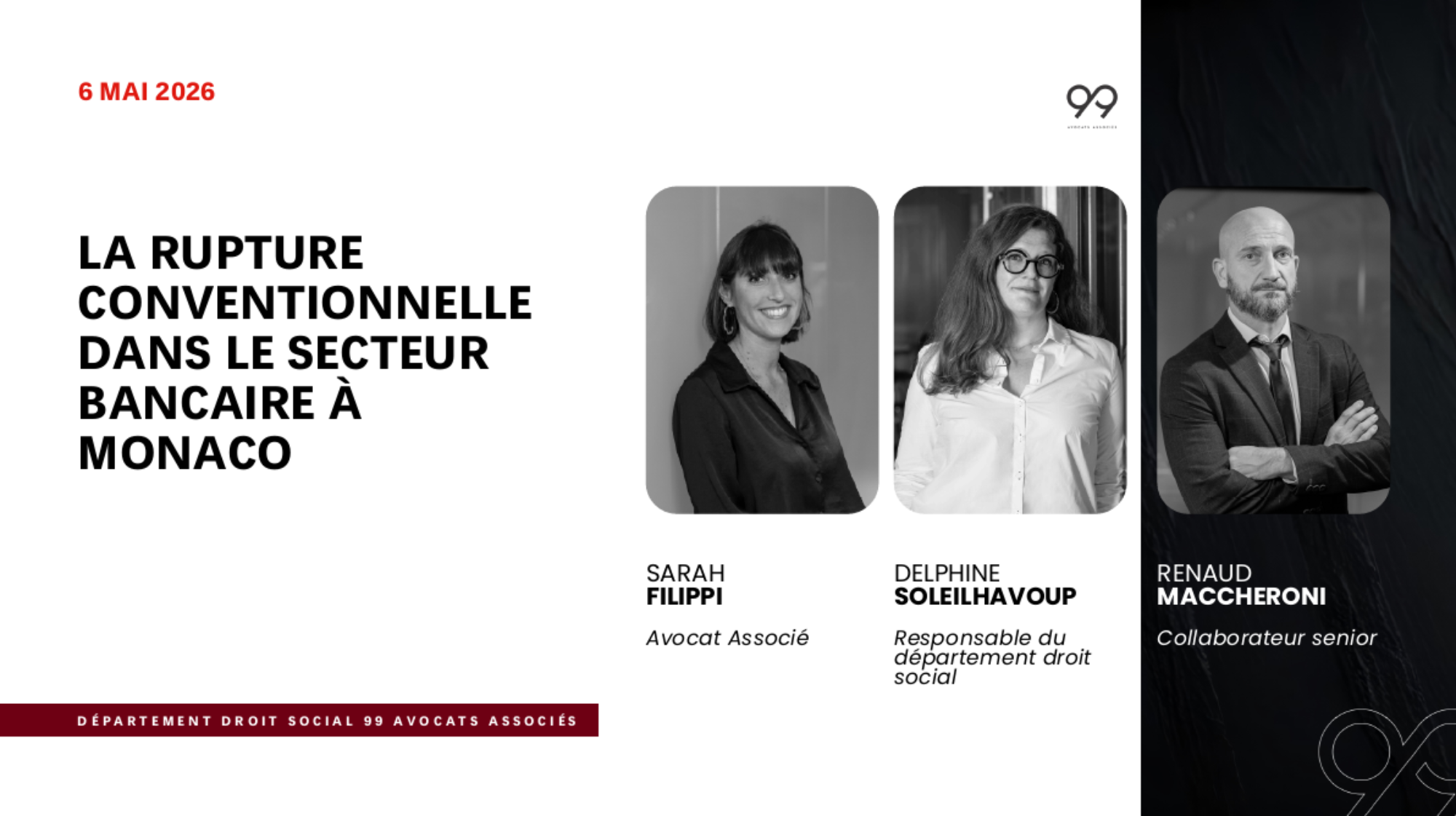 99 Avocats associés • Rupture conventionnelle 6 mai