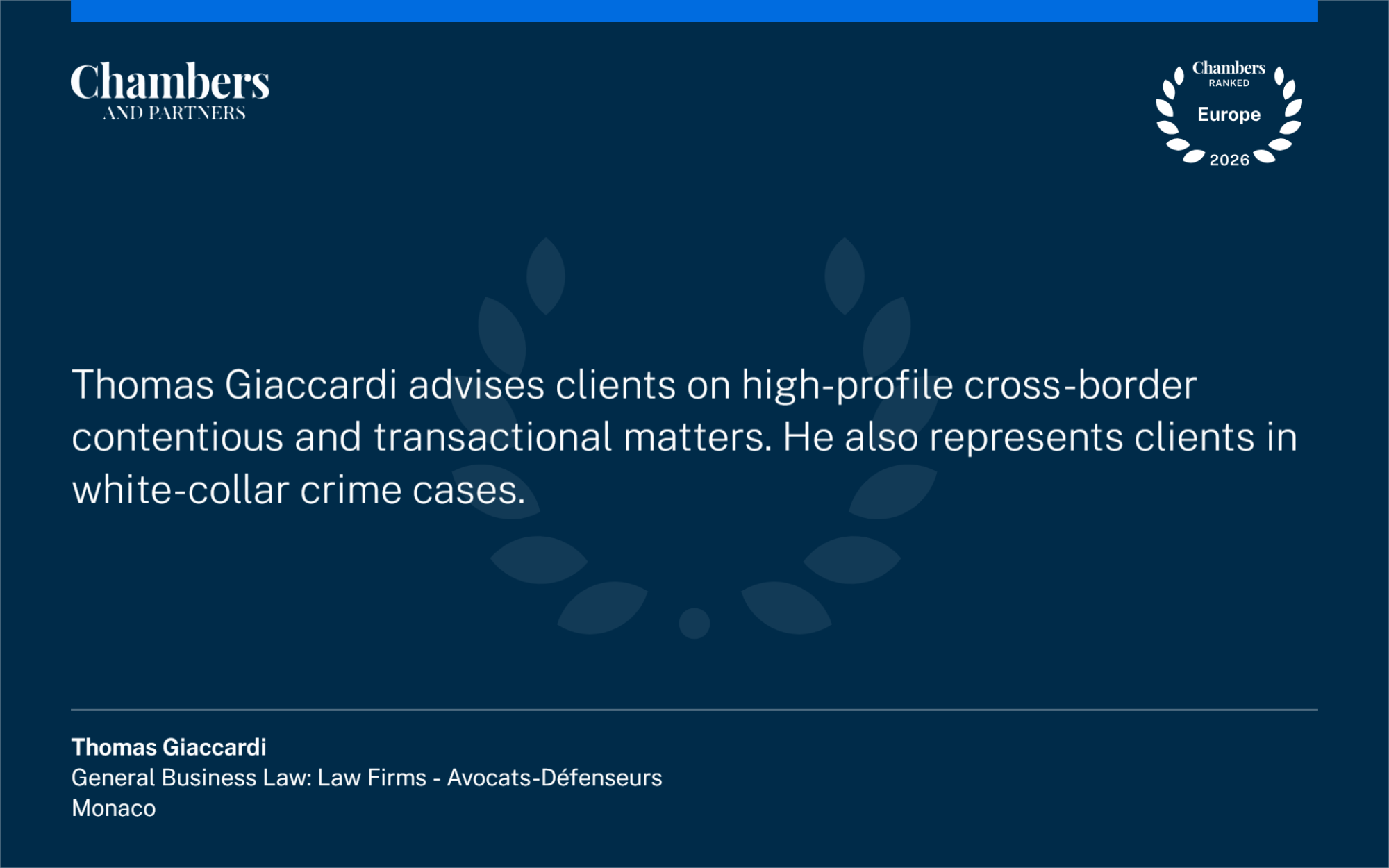 99 Avocats associés • Quote CHAMBERS 2026 TG1